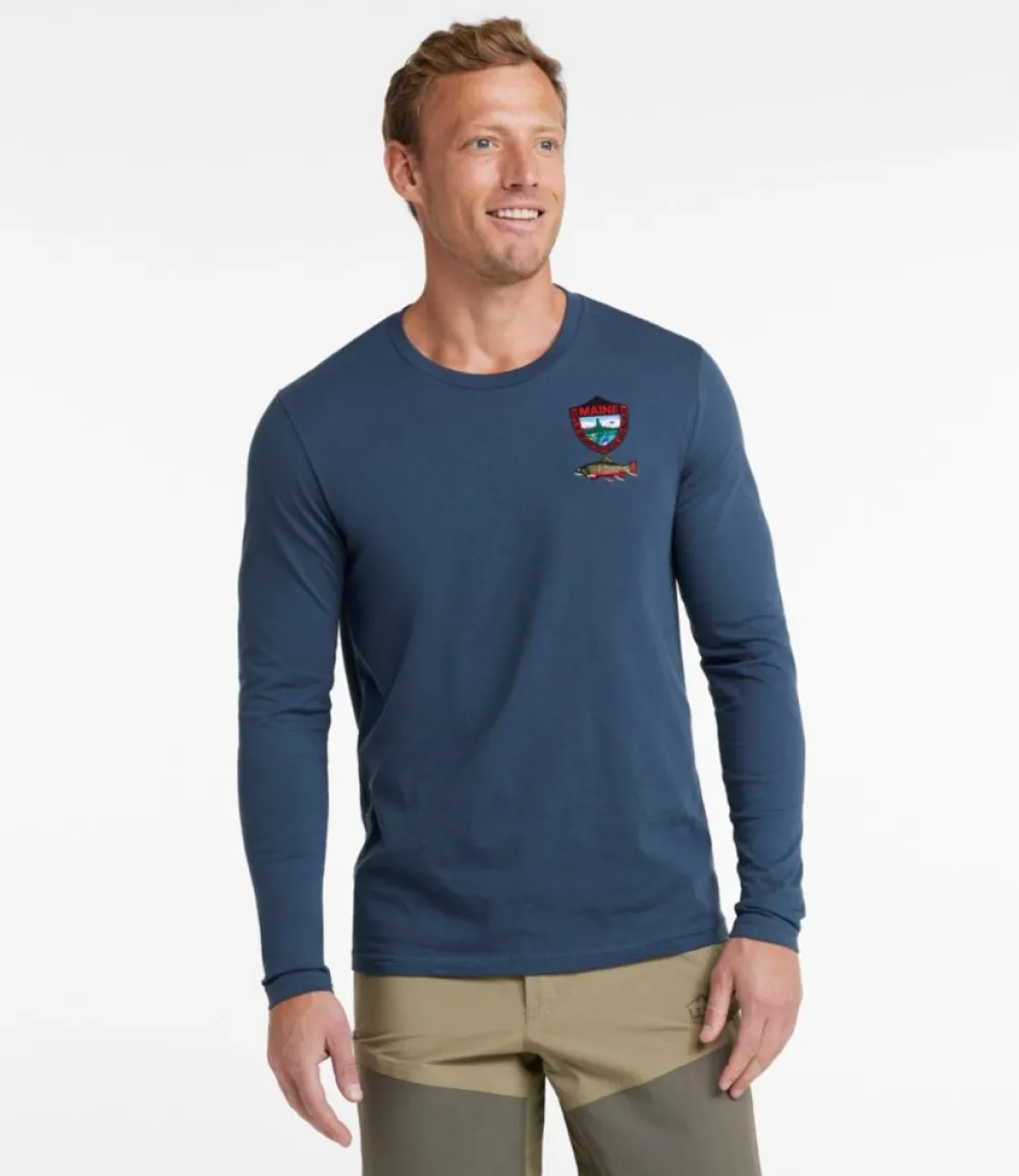 "Men's MIF&W Tee, Long-Sleeve Brook Trout"-L.L.Bean Online