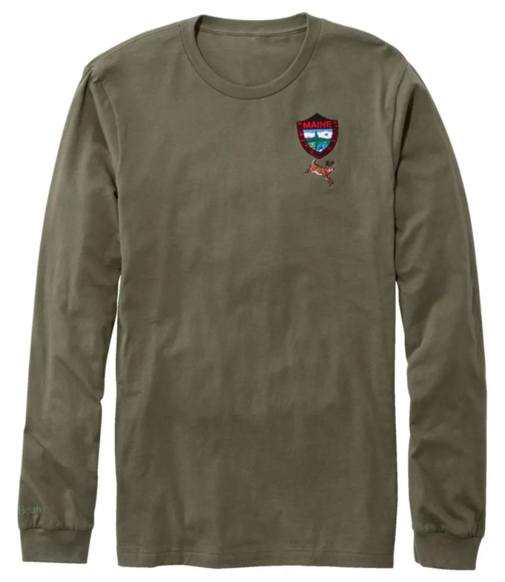 "Men's MIF&W Tee, Long-Sleeve White-Tailed Deer"-L.L.Bean Sale