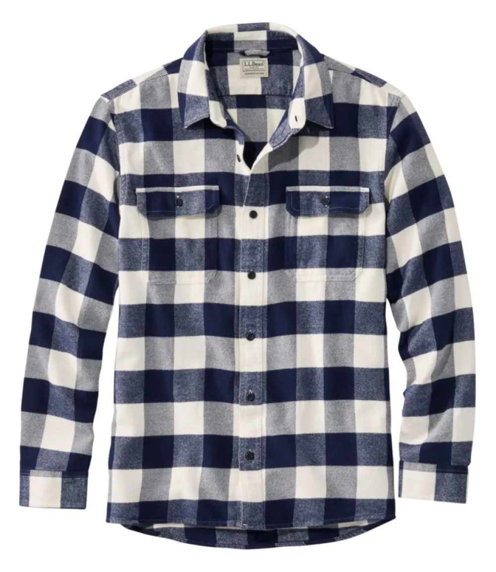 "Men's Organic Flannel Shirt, Slightly Fitted"-L.L.Bean Store