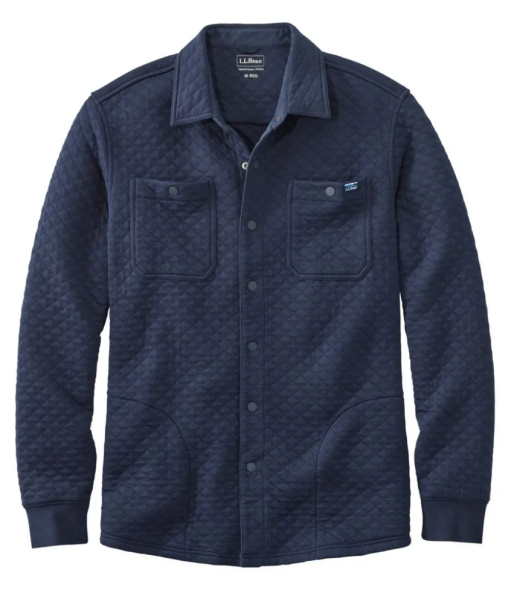 "Men's Quilted Sweatshirts, Snap Overshirt"-L.L.Bean Online