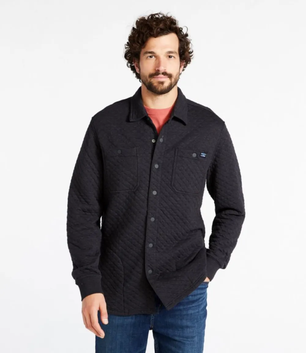 "Men's Quilted Sweatshirts, Snap Overshirt"-L.L.Bean Online