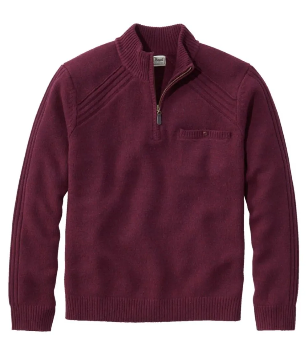 "Men's Rangeley Merino Sweater, Quarter-Zip"-L.L.Bean Shop