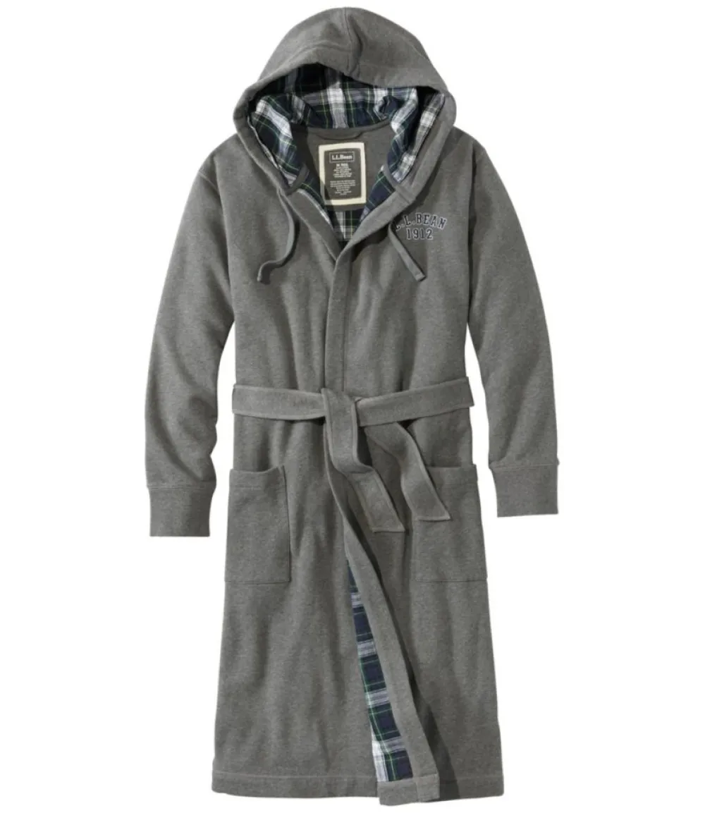 "Men's Rugby Robe, Flannel-Lined, Hooded"-L.L.Bean Fashion
