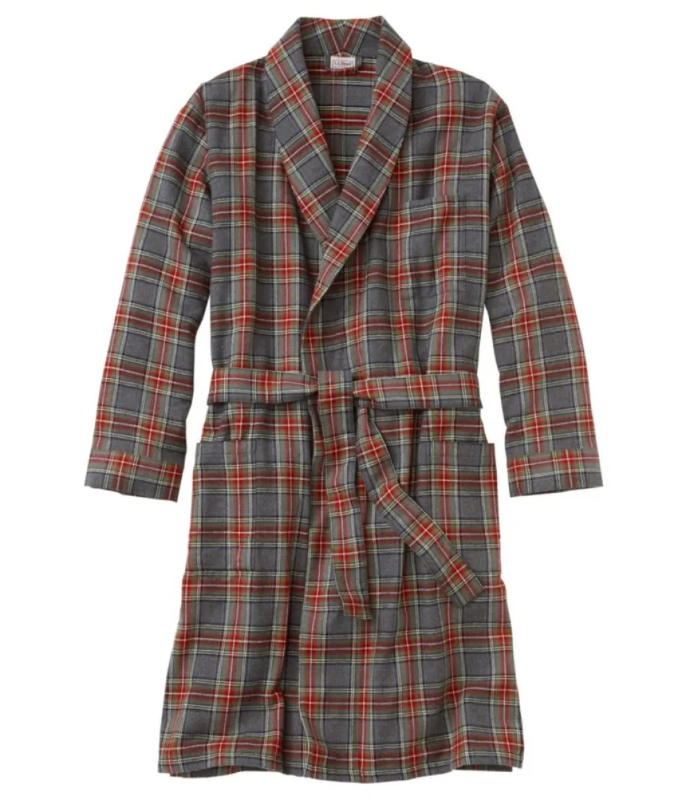 "Men's Scotch Plaid Flannel Robe"-L.L.Bean Clearance