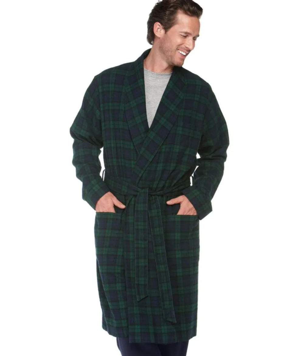 "Men's Scotch Plaid Flannel Robe"-L.L.Bean Clearance