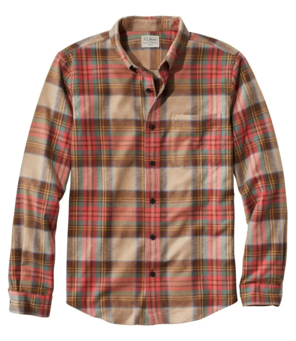 "Men's Scotch Plaid Flannel Shirt, Slim Fit"-L.L.Bean Online