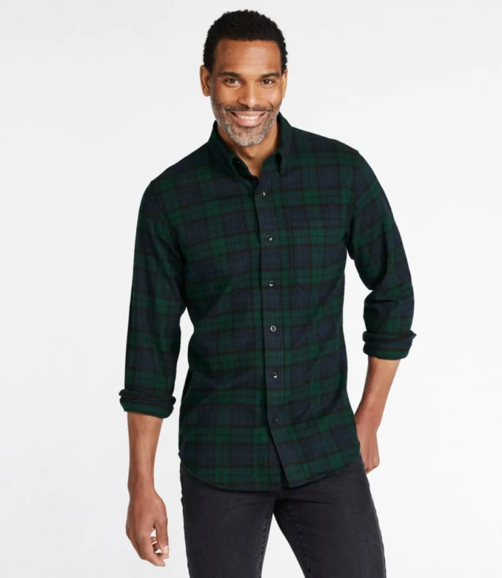 "Men's Scotch Plaid Flannel Shirt, Slim Fit"-L.L.Bean Online