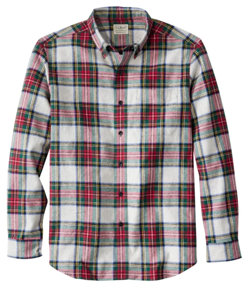 "Men's Scotch Plaid Flannel Shirt, Traditional Fit"-L.L.Bean New