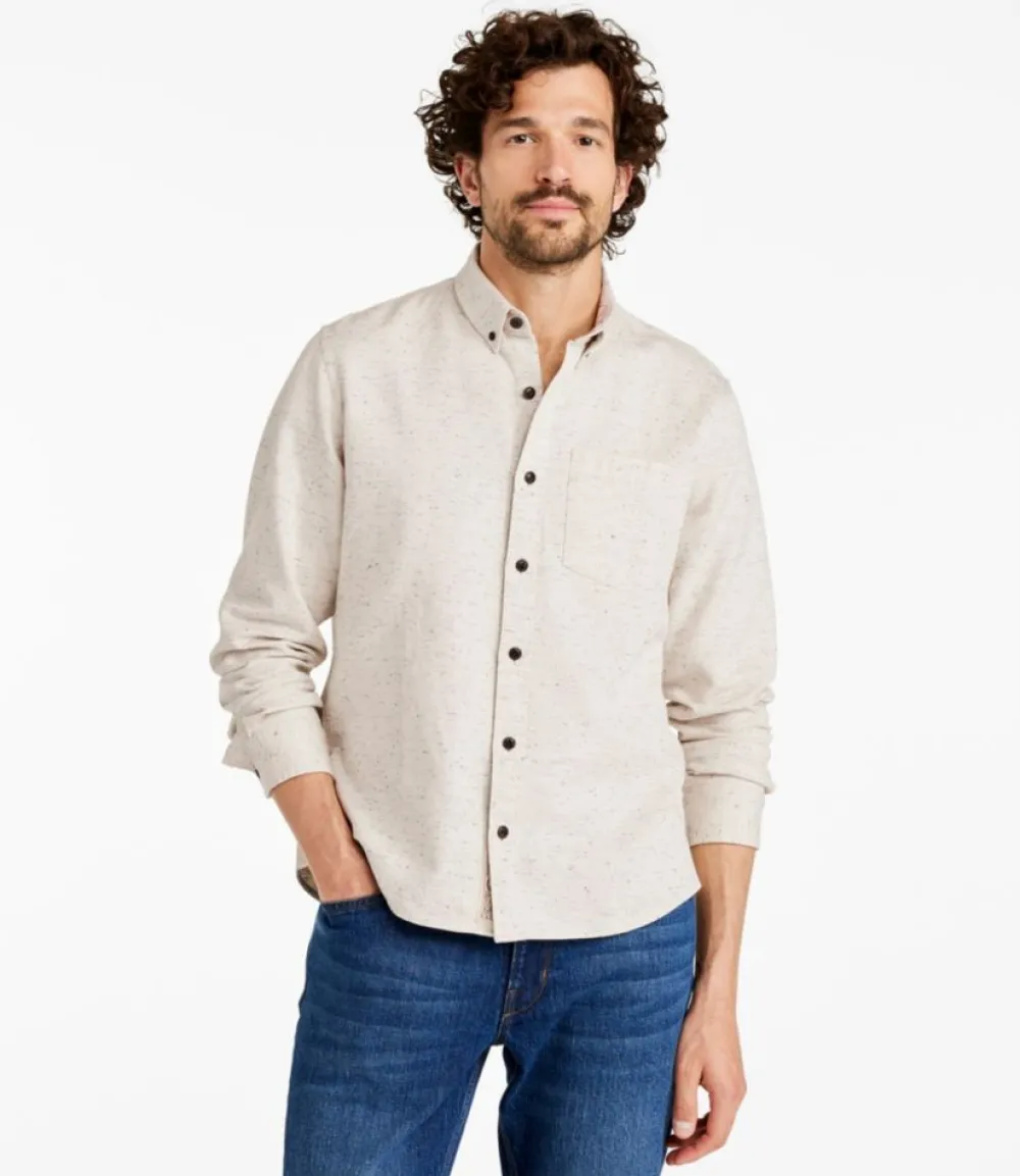 "Men's Signature Donegal Woven Shirt, Long-Sleeve"-L.L.Bean Sale