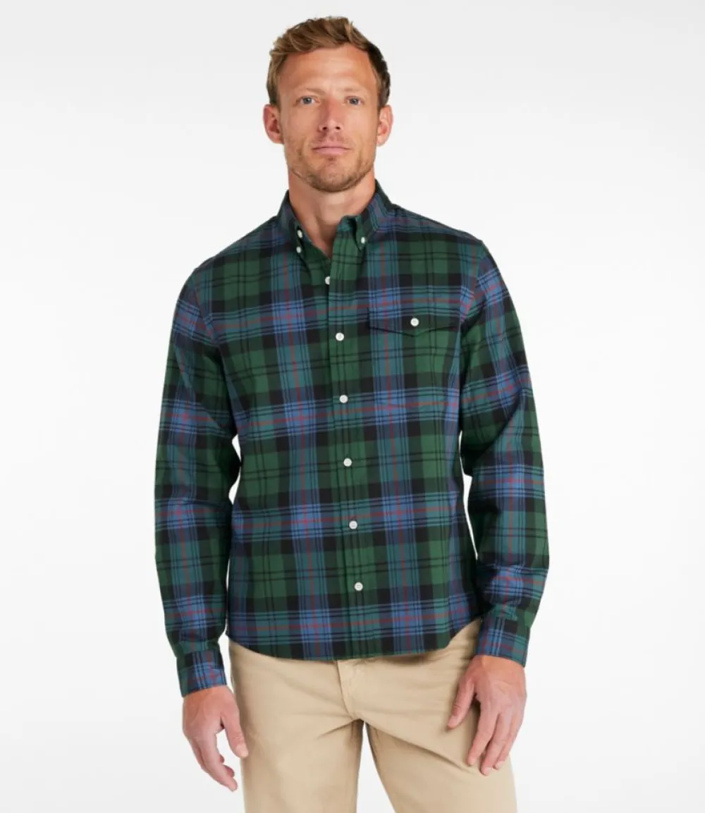 "Men's Signature Premium Pima Cotton Oxford Shirt, Long-Sleeve"-L.L.Bean Sale