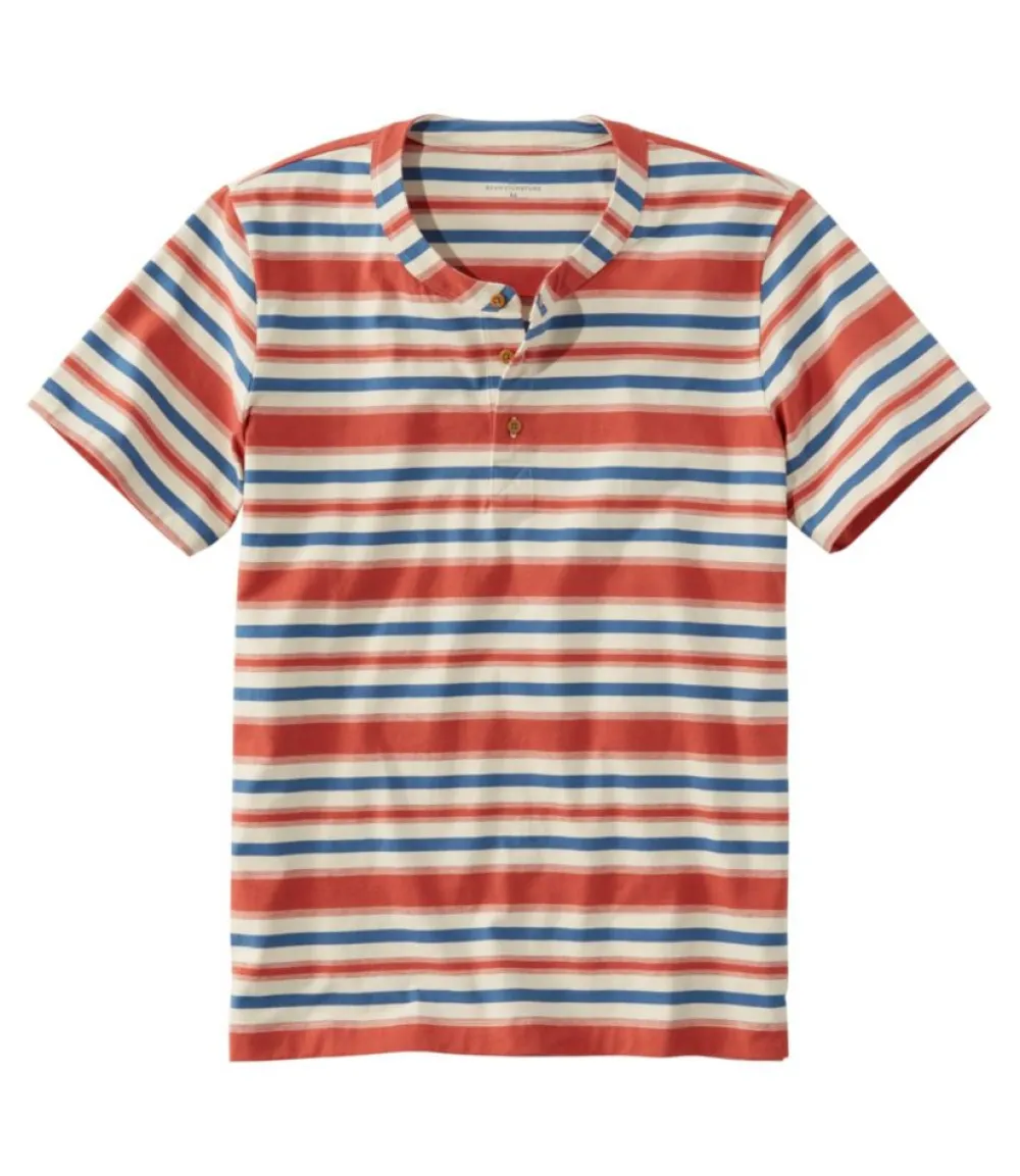 "Men's Signature Rangeley Cotton Henley, Short-Sleeve"-L.L.Bean Sale