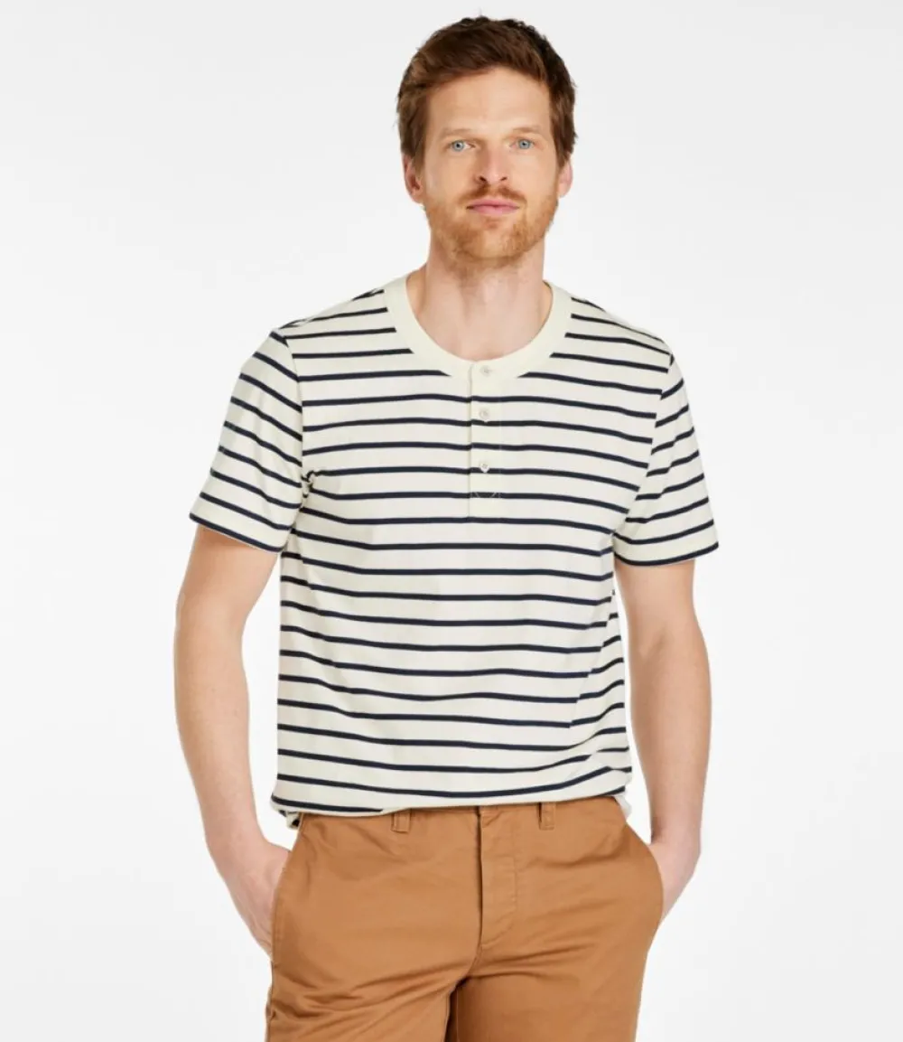 "Men's Signature Rangeley Cotton Henley, Short-Sleeve"-L.L.Bean Sale