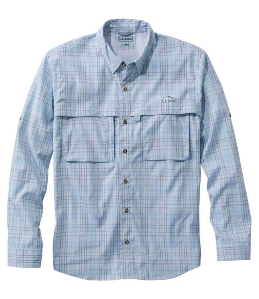 "Men's Tropicwear Shirt, Plaid Long-Sleeve"-L.L.Bean New