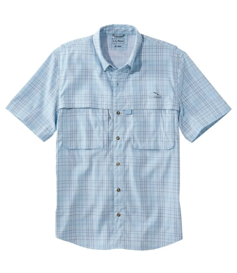 "Men's Tropicwear Shirt, Plaid Short-Sleeve"-L.L.Bean Store