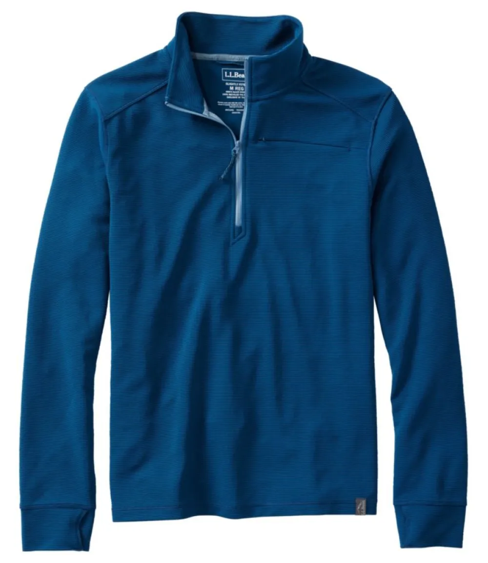 "Men's VentureStretch Ottoman-Rib Pullover, Quarter-Zip"-L.L.Bean Clearance