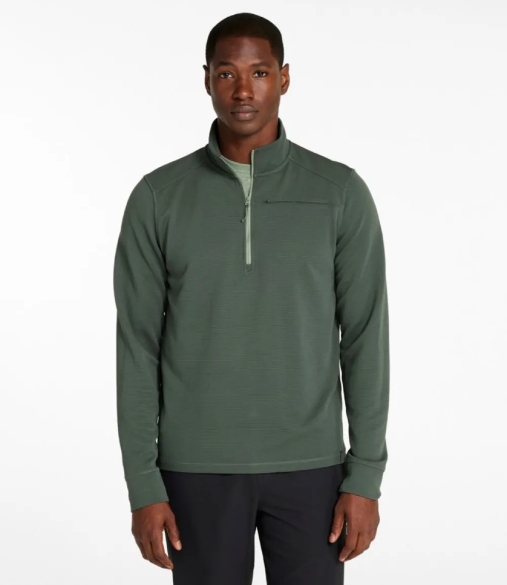 "Men's VentureStretch Ottoman-Rib Pullover, Quarter-Zip"-L.L.Bean Clearance