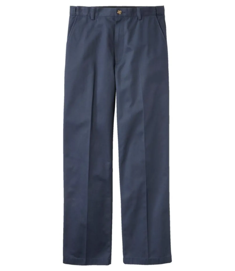 "Men's Wrinkle-Free Double L® Chinos, Natural Fit, Hidden Comfort, Plain Front"-L.L.Bean Fashion