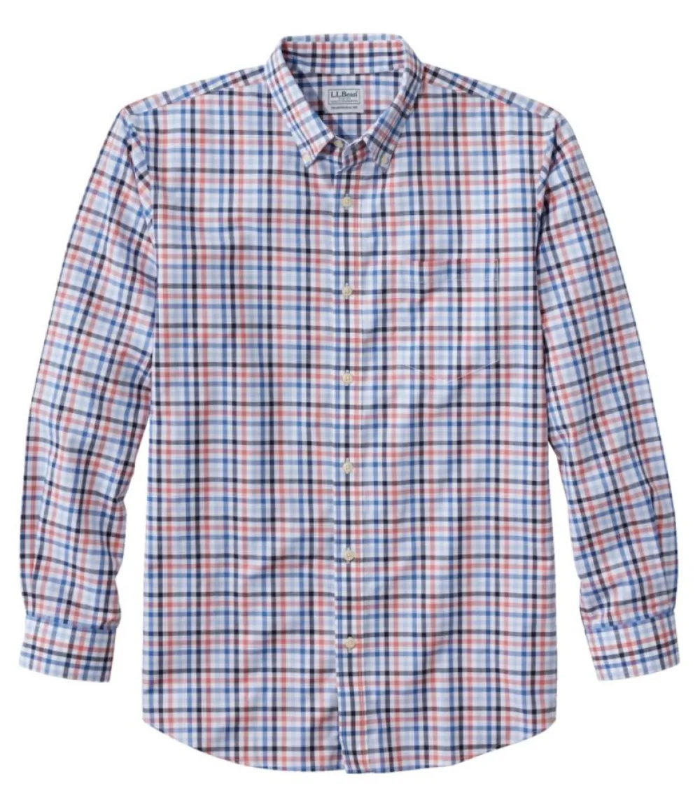 "Men's Wrinkle-Free Kennebunk Sport Shirt, Traditional Fit Check"-L.L.Bean Sale