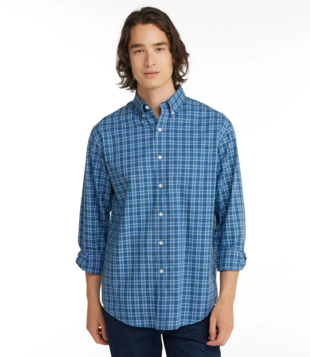 "Men's Wrinkle-Free Kennebunk Sport Shirt, Traditional Fit Check"-L.L.Bean Sale