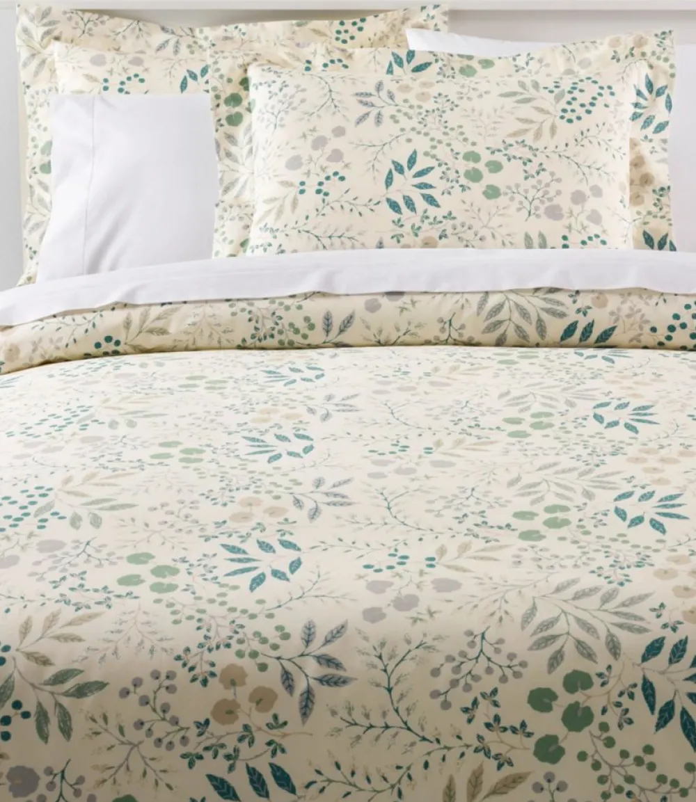 "280-Thread-Count Pima Cotton Percale Comforter Cover Collection, Print"-L.L.Bean Discount