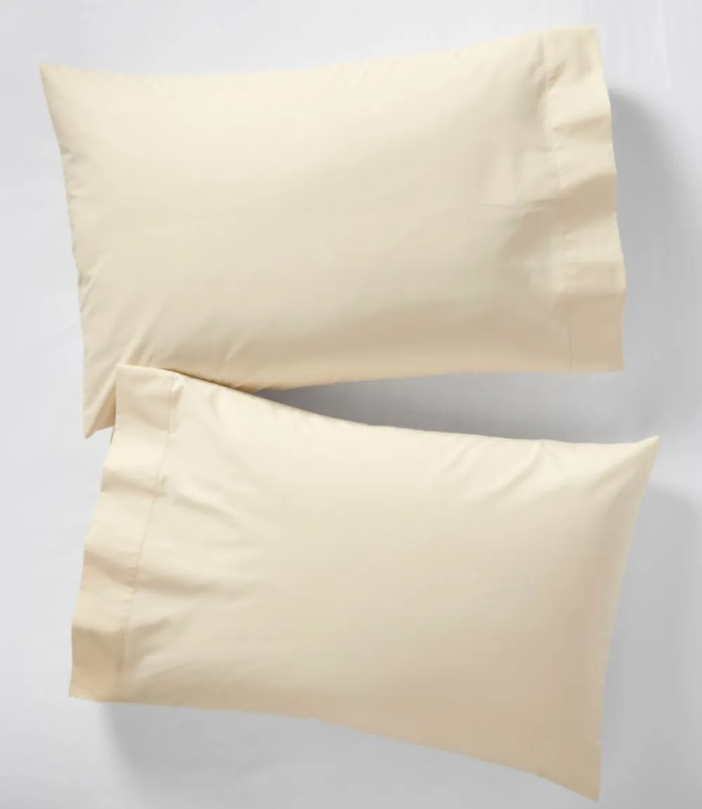 "280-Thread-Count Pima Cotton Percale Pillowcases, Set of Two"-L.L.Bean Flash Sale