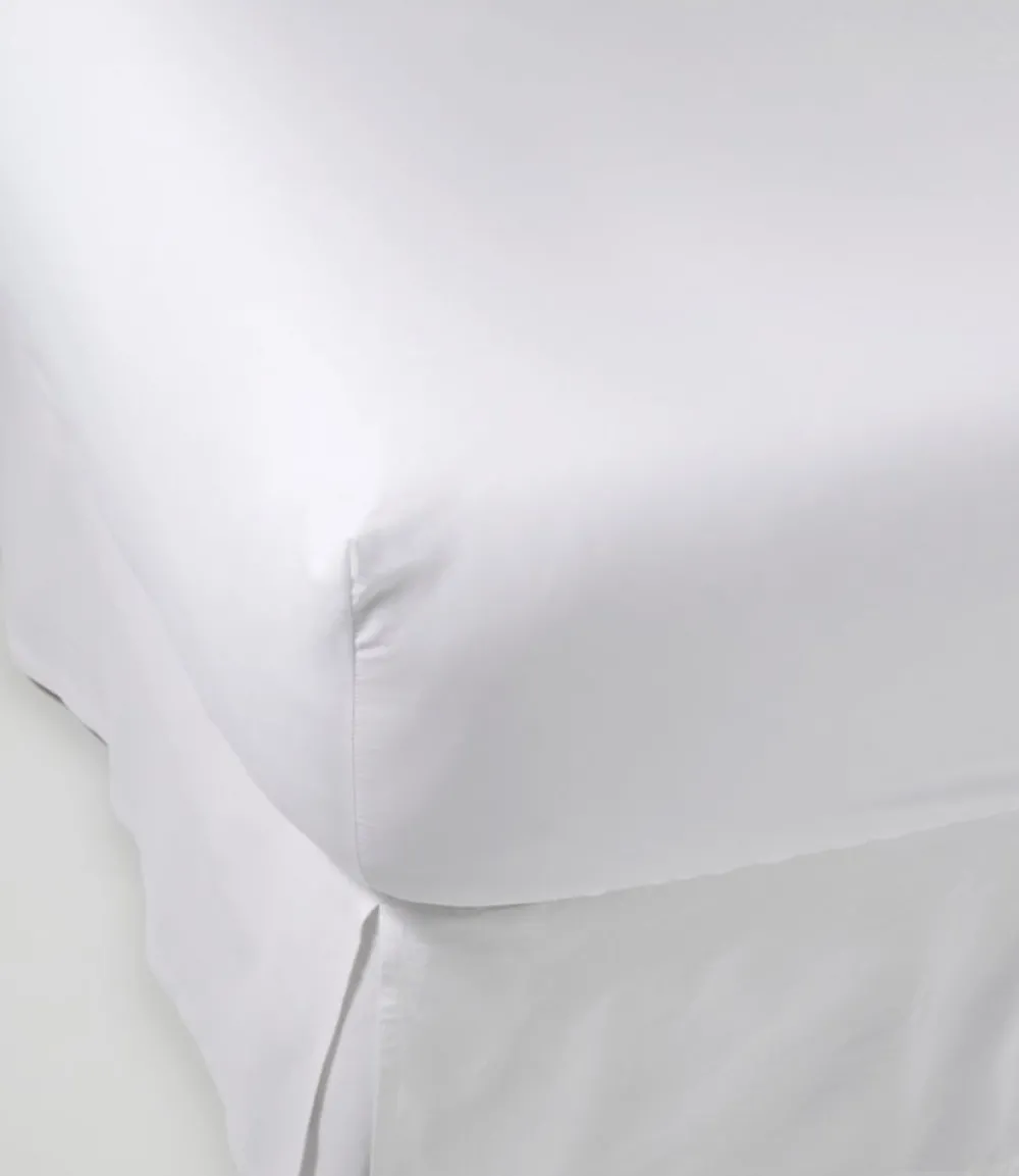 "280-Thread-Count Pima Cotton Percale Sheet, Fitted"-L.L.Bean Flash Sale