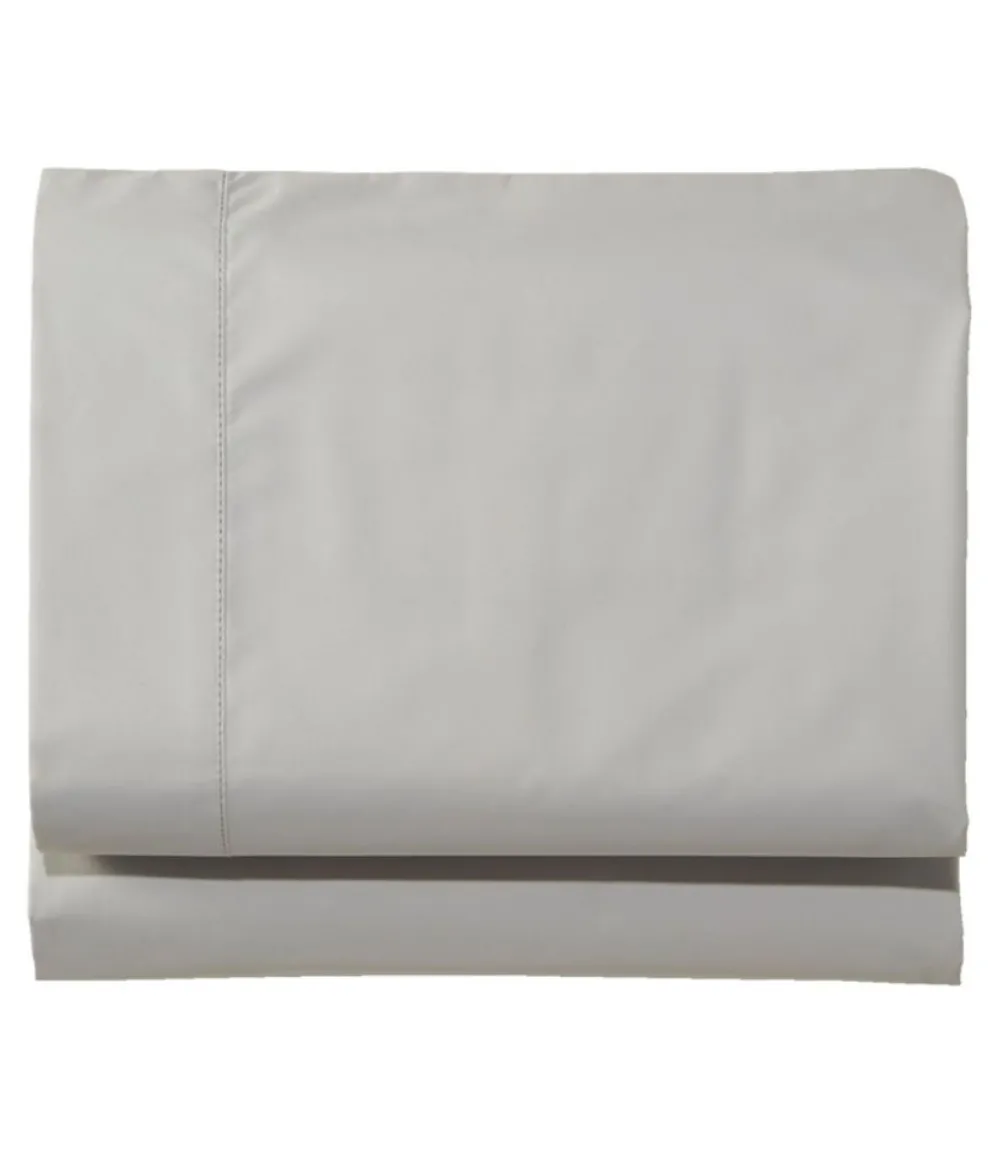 "280-Thread-Count Pima Cotton Percale Sheet, Flat"-L.L.Bean New