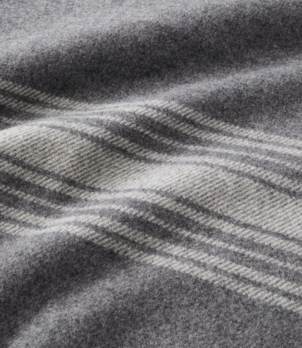 "Washable Wool Throw, Striped"-L.L.Bean Sale