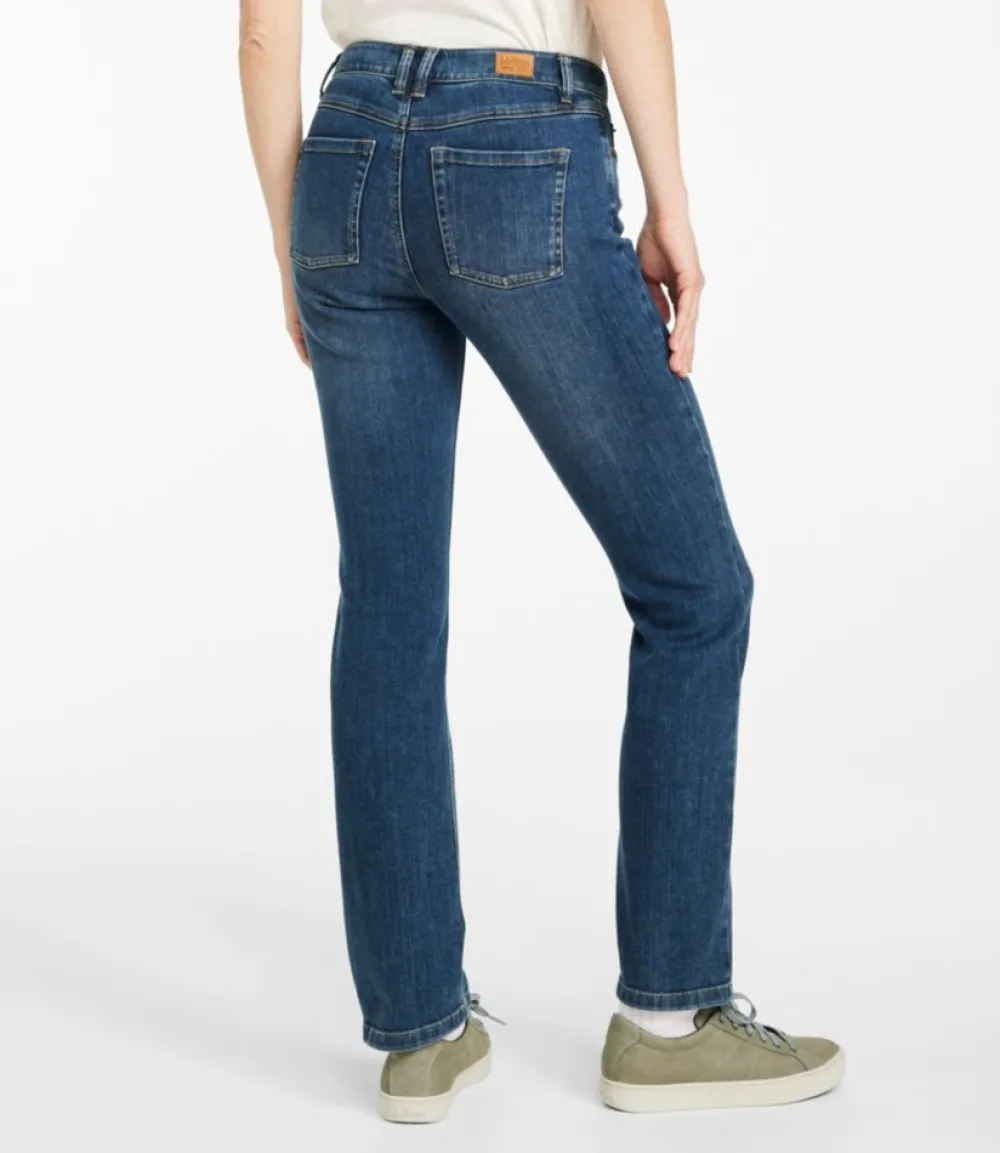 "Women's BeanFlex® Jeans, Mid-Rise Straight-Leg"-L.L.Bean Cheap