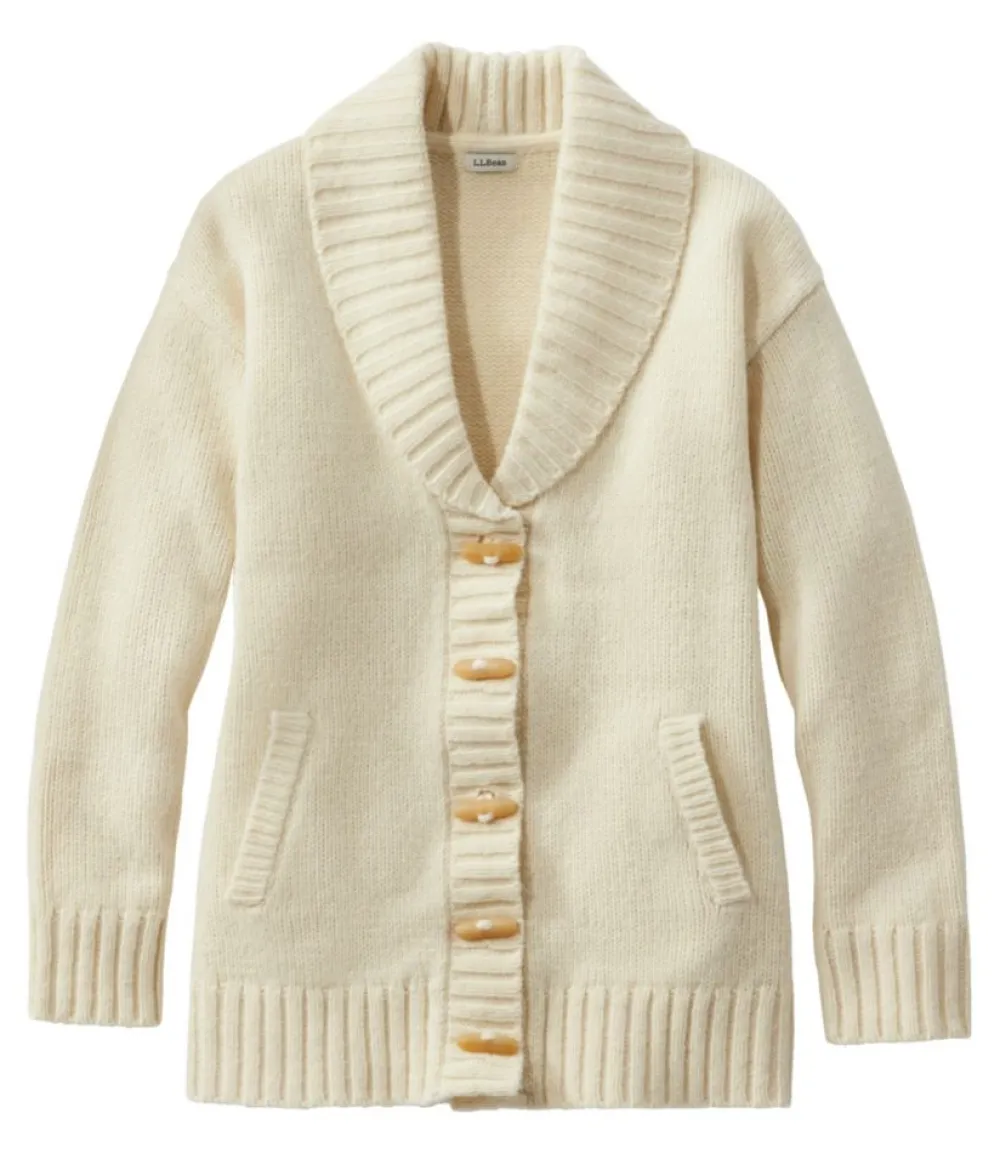 "Women's Bean's Classic Ragg Wool Sweater, Cardigan"-L.L.Bean Store