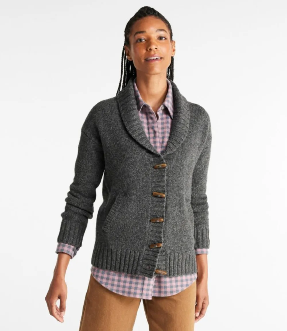 "Women's Bean's Classic Ragg Wool Sweater, Cardigan"-L.L.Bean Store