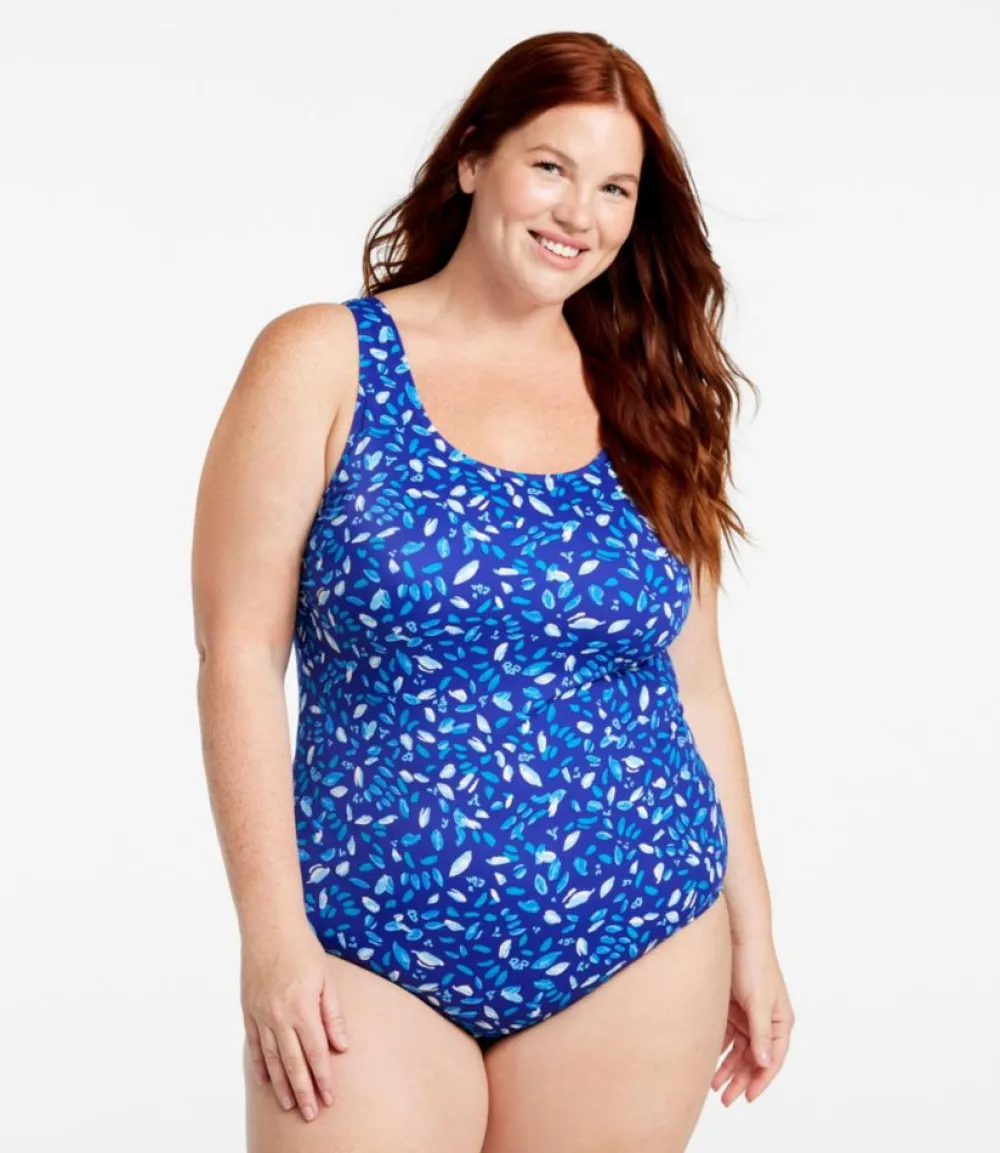 "Women's BeanSport Swimwear, Scoopneck Tanksuit Print"-L.L.Bean Store