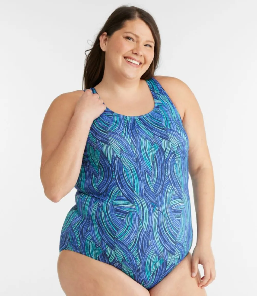 "Women's BeanSport Swimwear, Scoopneck Tanksuit Print"-L.L.Bean Store