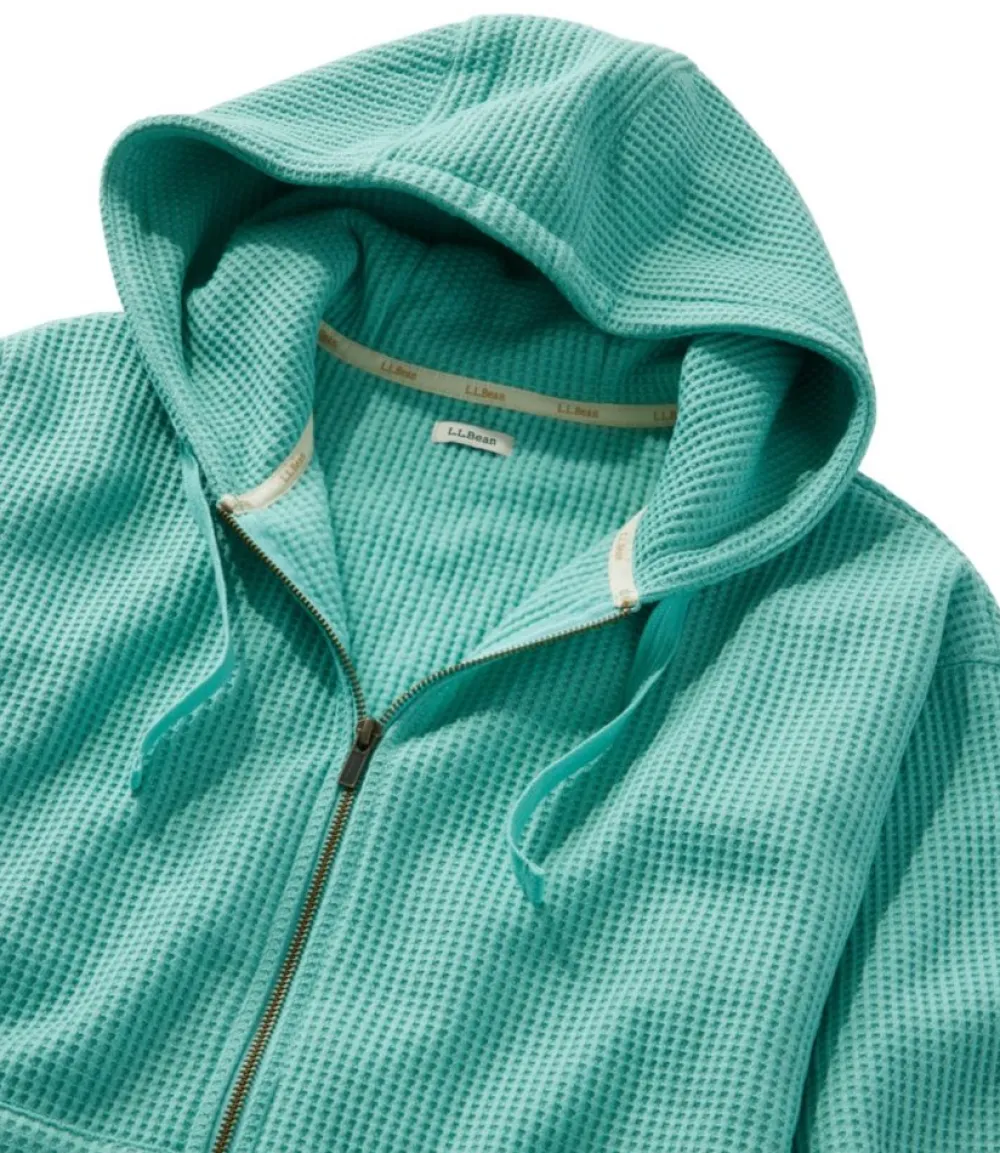 "Women's Birchwood Brushed Waffle Full-Zip Hoodie"-L.L.Bean Sale