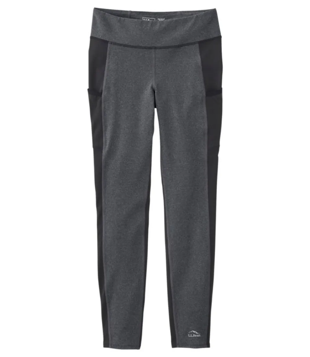 "Women's Boundless Performance Pocket Tights, Mid-Rise Colorblock"-L.L.Bean Cheap