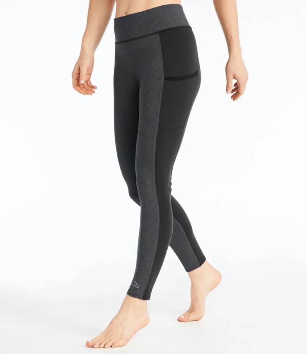 "Women's Boundless Performance Pocket Tights, Mid-Rise Colorblock"-L.L.Bean Cheap