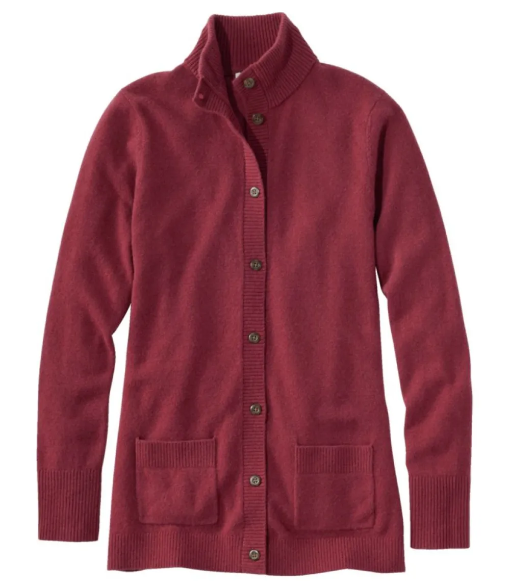 "Women's Classic Cashmere Button-Front Cardigan"-L.L.Bean Sale