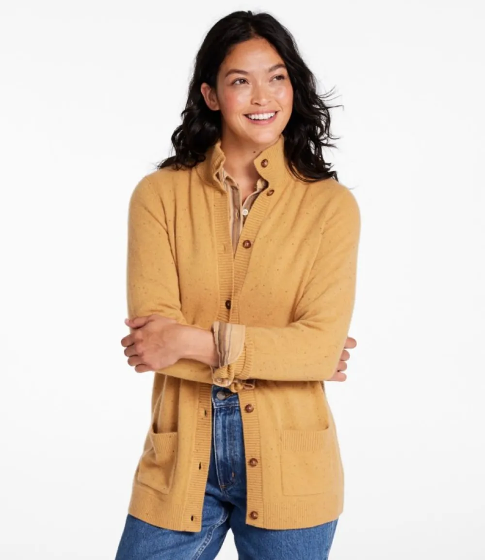 "Women's Classic Cashmere Button-Front Cardigan"-L.L.Bean Sale