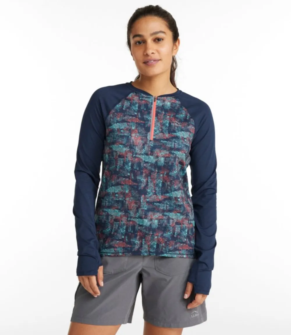 "Women's Comfort Cycling Jersey, Long-Sleeve Print"-L.L.Bean Store