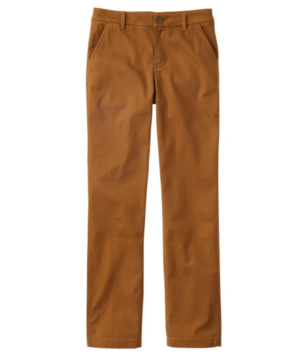 "Women's Comfort Stretch Pants, Mid-Rise Straight-Leg Chino"-L.L.Bean Clearance