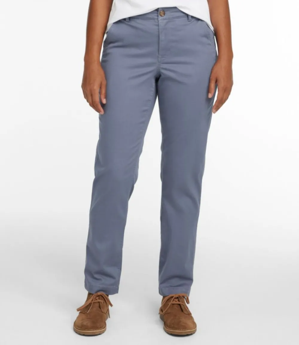 "Women's Comfort Stretch Pants, Mid-Rise Straight-Leg Chino"-L.L.Bean Clearance