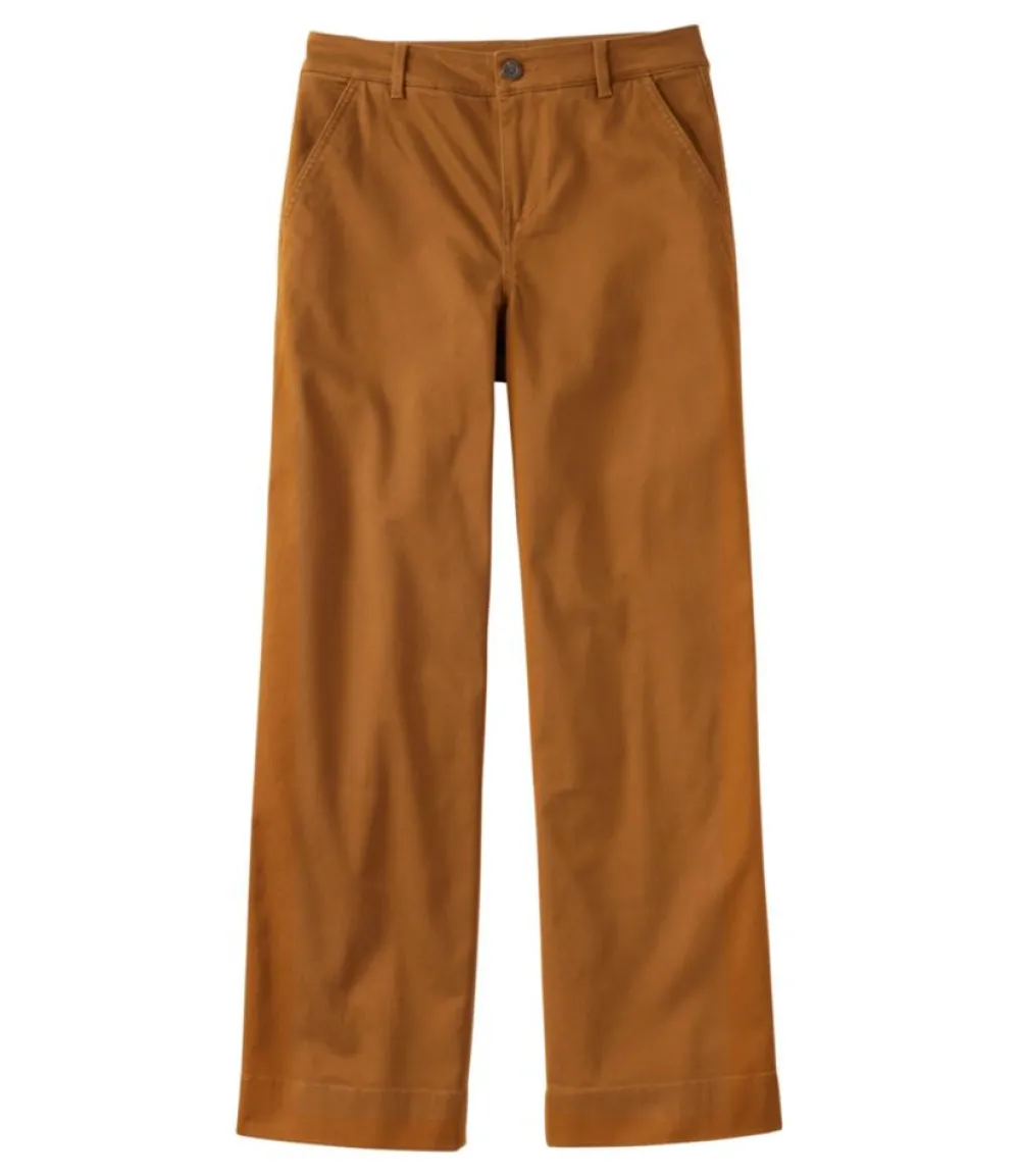 "Women's Comfort Stretch Pants, Mid-Rise Wide-Leg Chino"-L.L.Bean Outlet