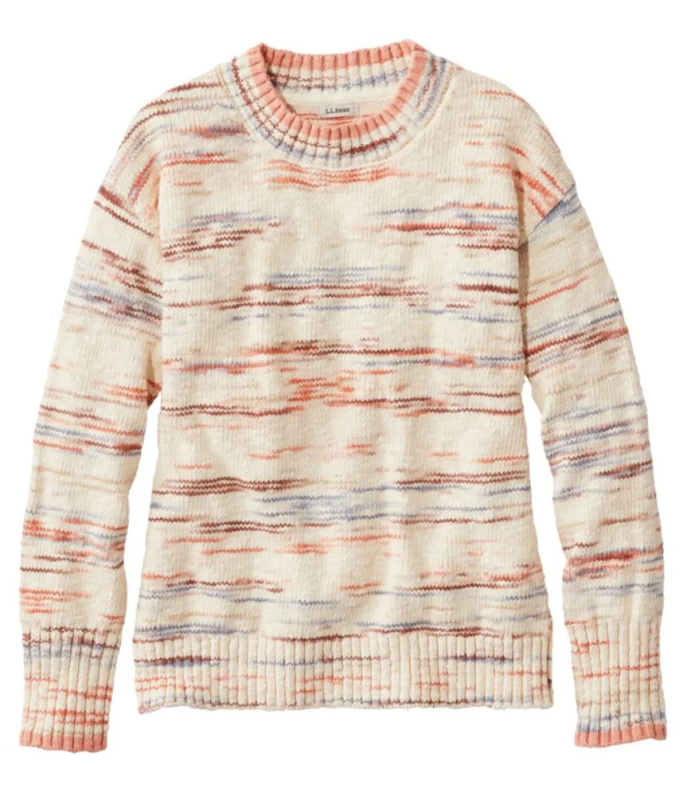 "Women's Cotton Ragg Sweater, Crewneck Space-Dye"-L.L.Bean Shop