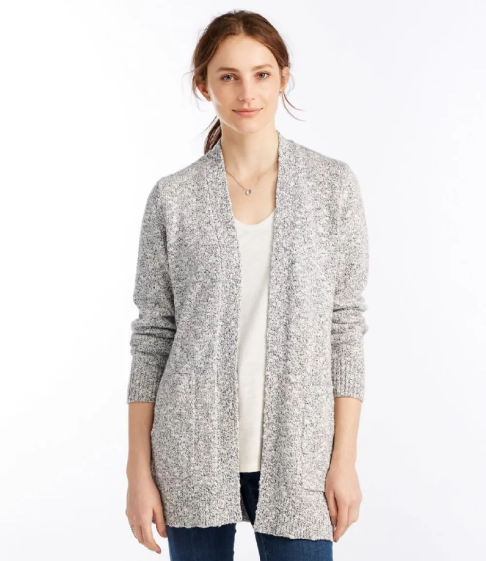 "Women's Cotton Ragg Sweater, Open Cardigan"-L.L.Bean Store