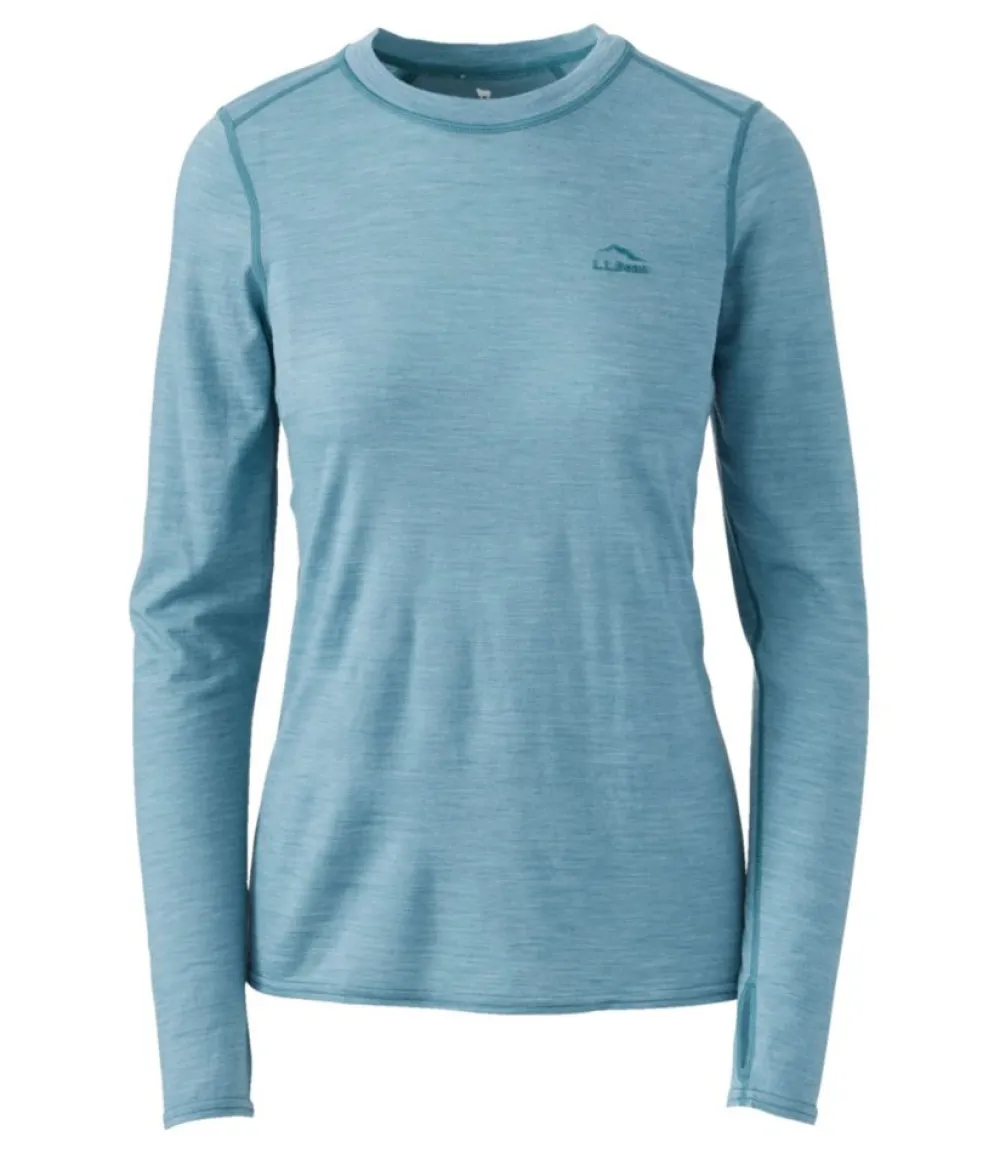 "Women's Cresta Ultralight 150 Crew Top, Stripe"-L.L.Bean Shop