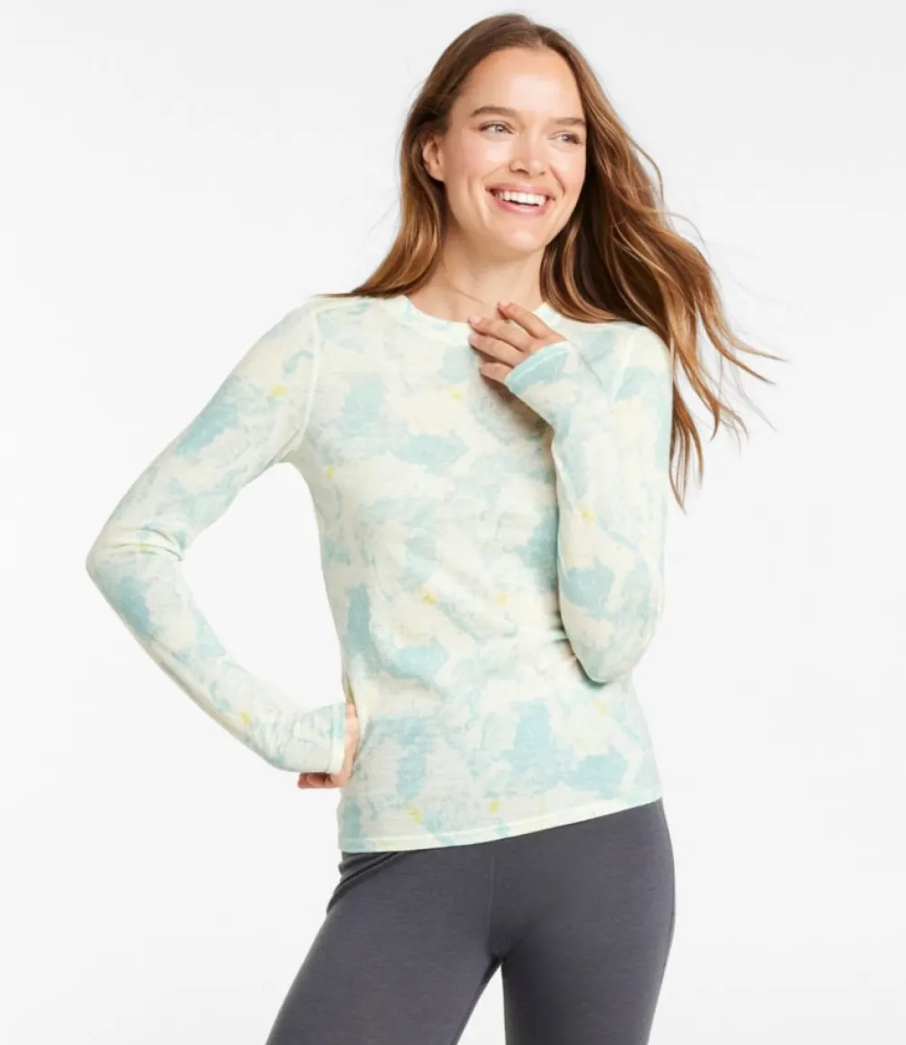 "Women's Cresta Utralight 150 Crew Top, Print"-L.L.Bean Fashion