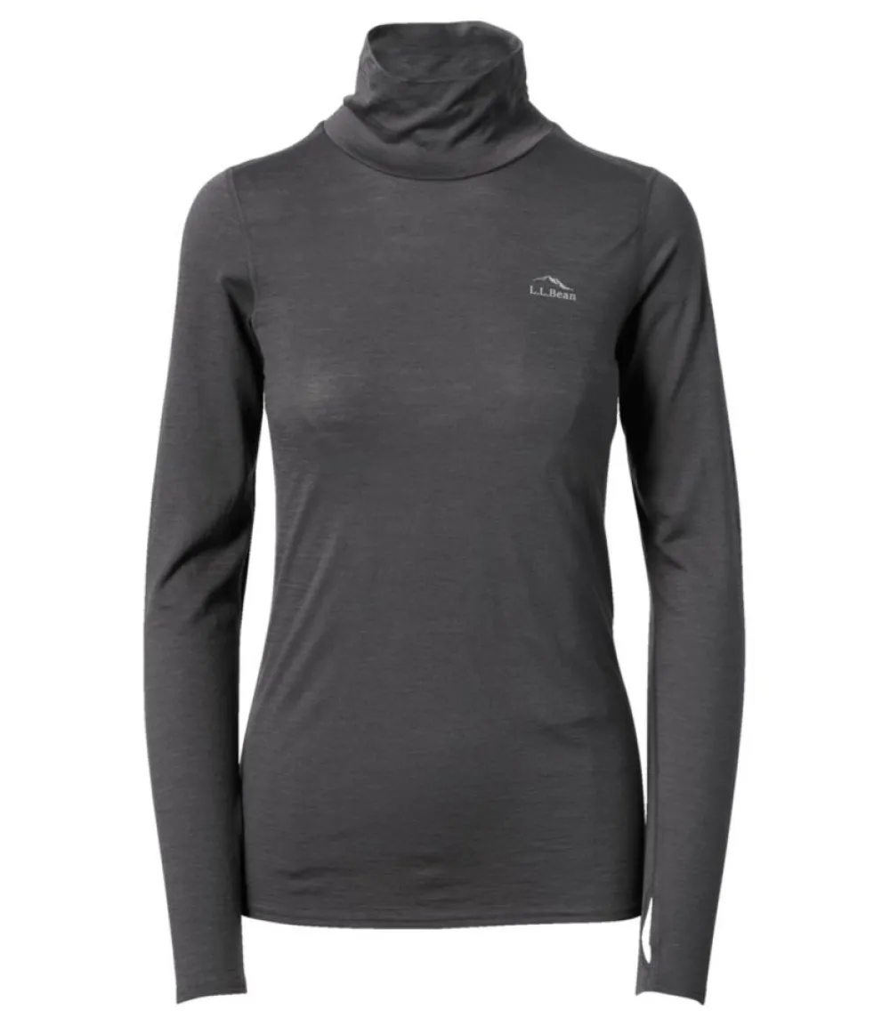 "Women's Cresta Wool Ultralight 150 Turtleneck"-L.L.Bean New