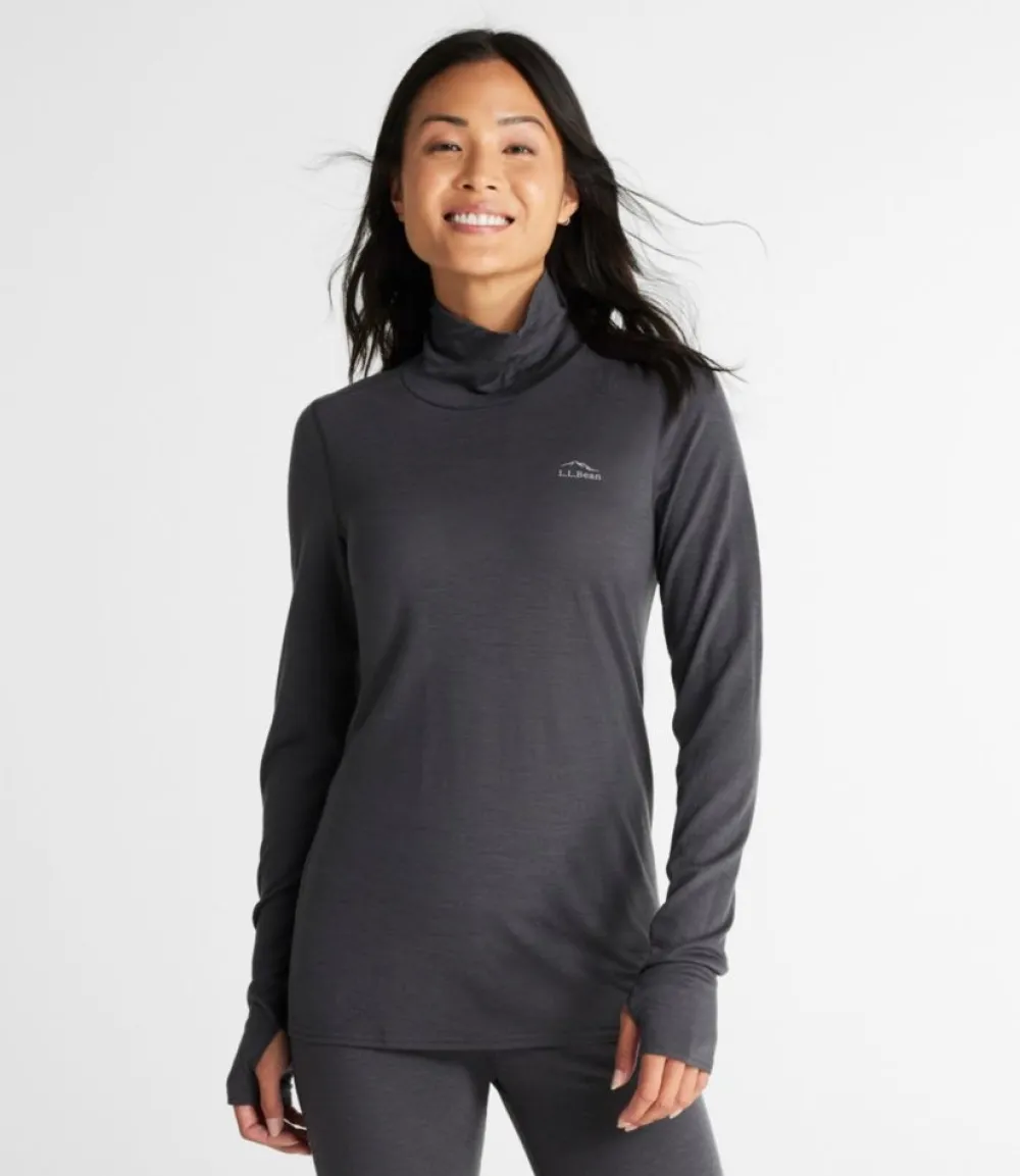 "Women's Cresta Wool Ultralight 150 Turtleneck"-L.L.Bean New