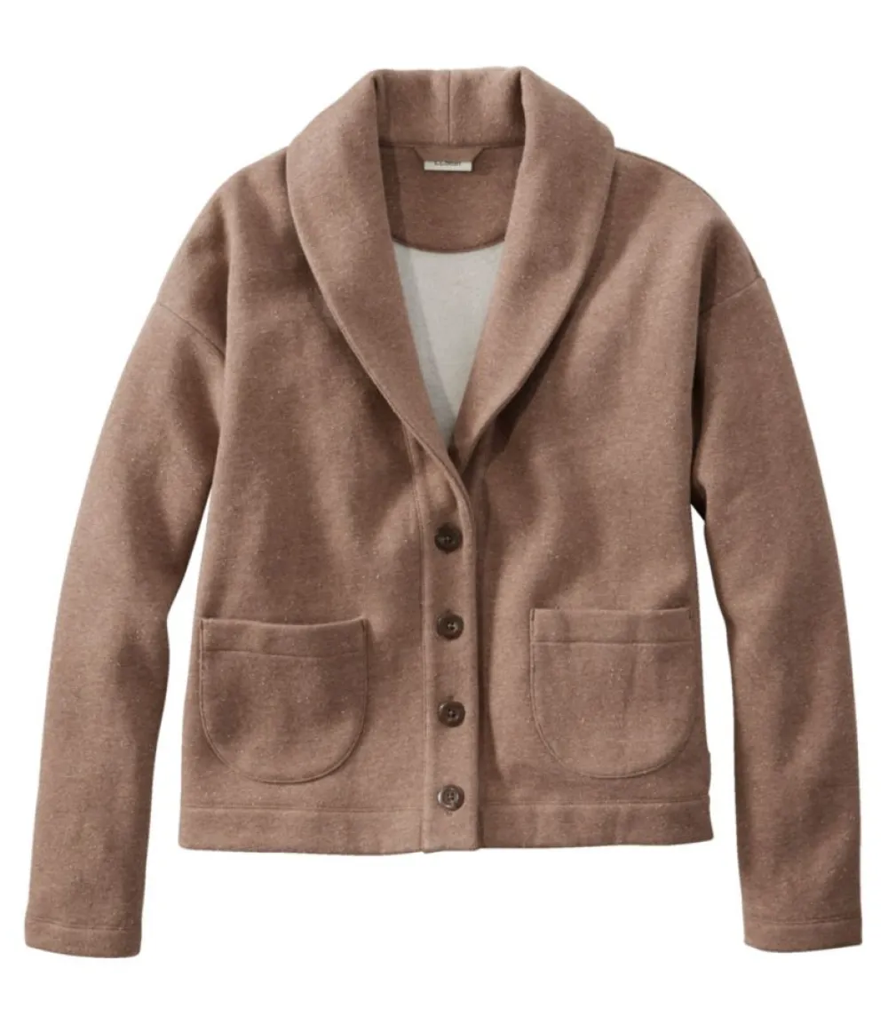 "Women's Double L Soft Donegal Sweatshirt, Cardigan"-L.L.Bean Outlet