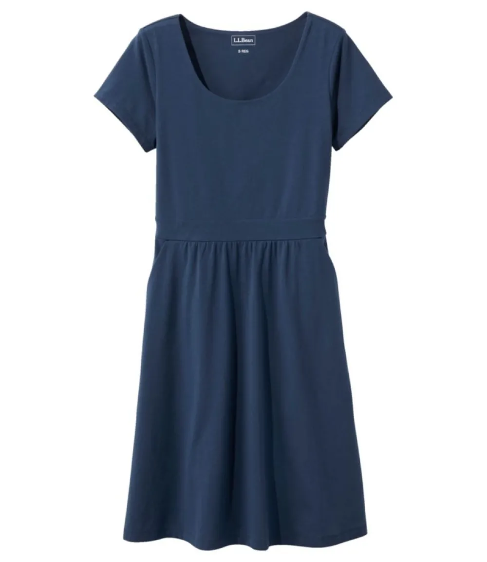 "Women's Easy Cotton Fit-and-Flare Dress"-L.L.Bean Cheap